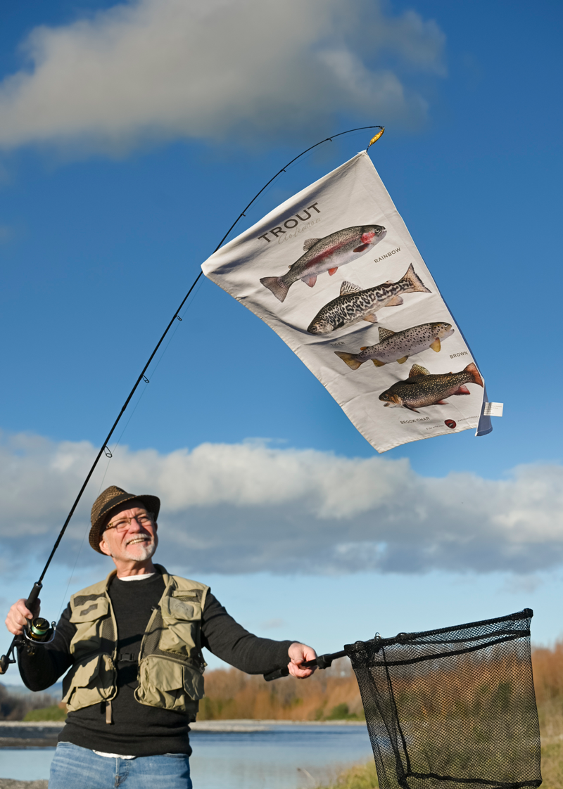 Trout of Aotearoa Tea towel