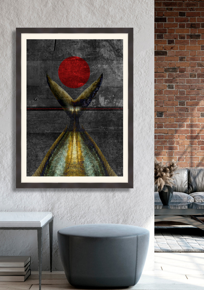 Rays Bream tail red sun