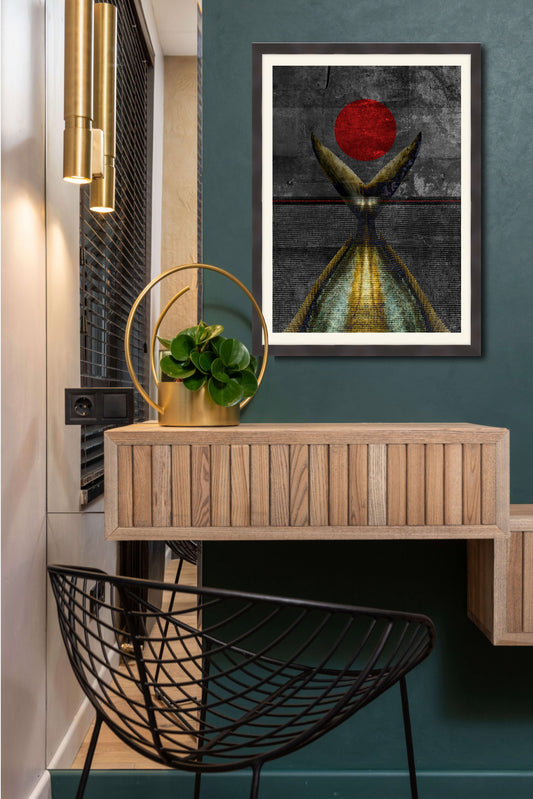 Rays Bream tail red sun