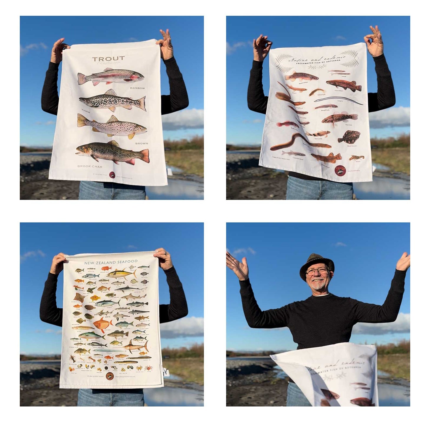 Set of thee iconic New Zealand teatowels special bundle save $24.00